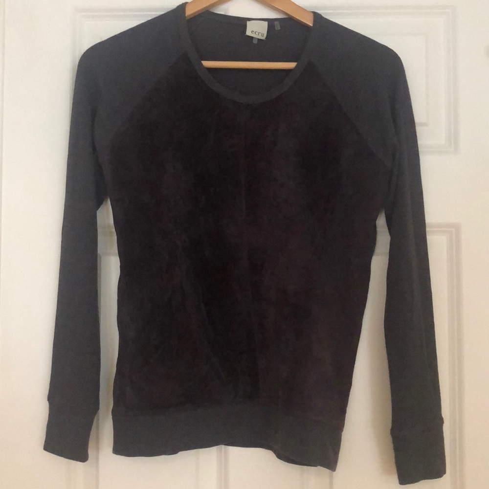 ECRU suede sweater